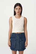 Rowie ' Catalina  Crop Knit Tank ' - Creme