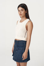 Rowie ' Catalina  Crop Knit Tank ' - Creme