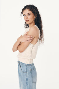 Rowie ' Catalina Knit Tank ' - Creme