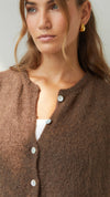 Charli London Emme Cardigan in Espresso — the elevated seasonal staple your capsule wardrobe has been waiting for.
