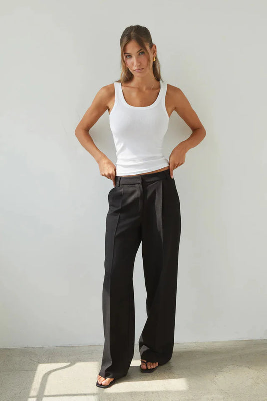 Charli London Nelly Trouser in Black — the Charli London Nelly Trouser in Black offers a masterclass in effortless, urban luxury.