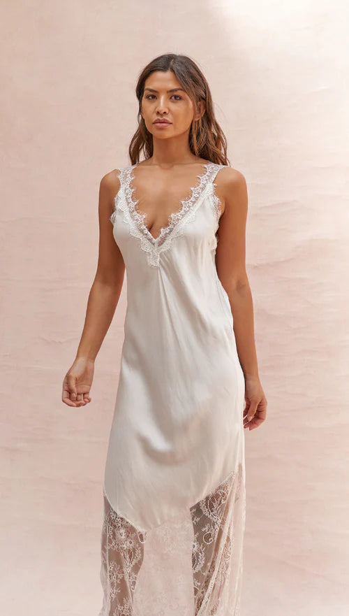 Charli London Solange Slip Dress in Moonbeam — the Charli London Solange Slip Dress in Moonbeam is a signature wardrobe icon, balancing effortless ease with high-end refinement.