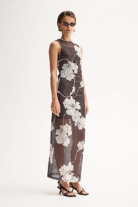 Elka Collective 'Lilian Maxi Dress '- Chocolate Floral Print
