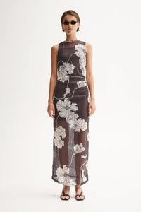 Elka Collective 'Lilian Maxi Dress '- Chocolate Floral Print
