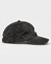dDARL Dad Cap Mini in Washed Black, flat lay, angle 3