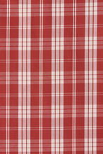 Faithfull The Brand Cales Skirt in Ines Check Terra Rosso, check fabric detail.