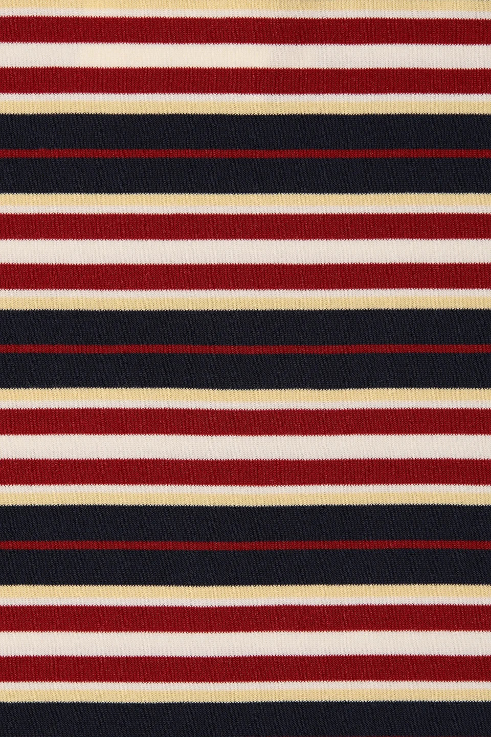 Faithfull The Brand Doris Cardigan in Cila Stripe Navy, striped knit fabric detail