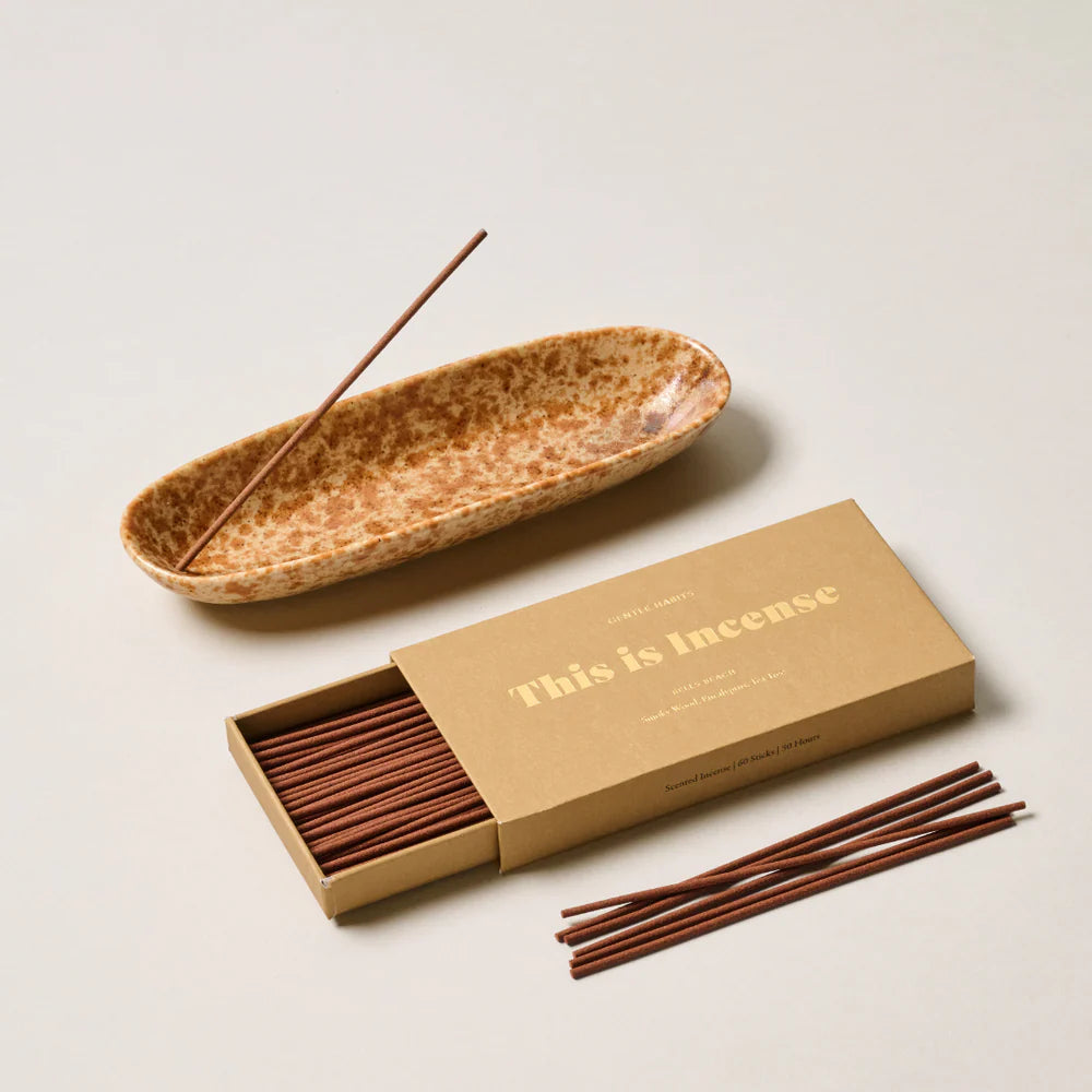 Gentle Habits The Collector Ceramic Holder in Brown speckle — ceramic Collector Holder Elevate your rituals with our beautiful Ceramic Collector Holder - the perfect holder for our This Is Incense sticks.