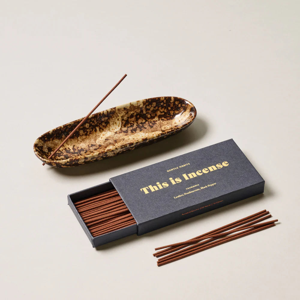 Gentle Habits The Collector Ceramic Holder in Chocolate — ceramic Collector Holder Elevate your rituals with our beautiful Ceramic Collector Holder - the perfect holder for our This Is Incense sticks.
