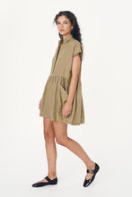 Rowie 'Gina Linen Mini Dress' - Dusty Olive