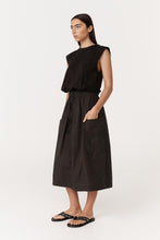 Rowie 'Jessica Organic Midi Dress' - Tonal Noir