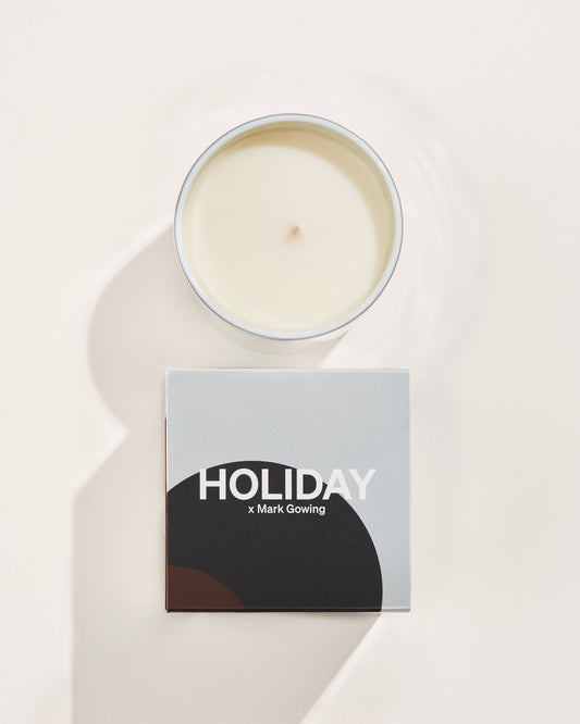 Leif HOLIDAY x Mark Gowing - Flannel Flower Candle in Silver — limited Edition Holiday x Mark Gowing — a celebration of art, form and typography.