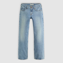 Light blue jeans on a white background