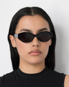 Lu Goldie - Eliana Sunglasses in Black — these honeys are the sunnies equivalent of spending an hour and a half doing no-makeup-makeup and woke-up-like-this hair.