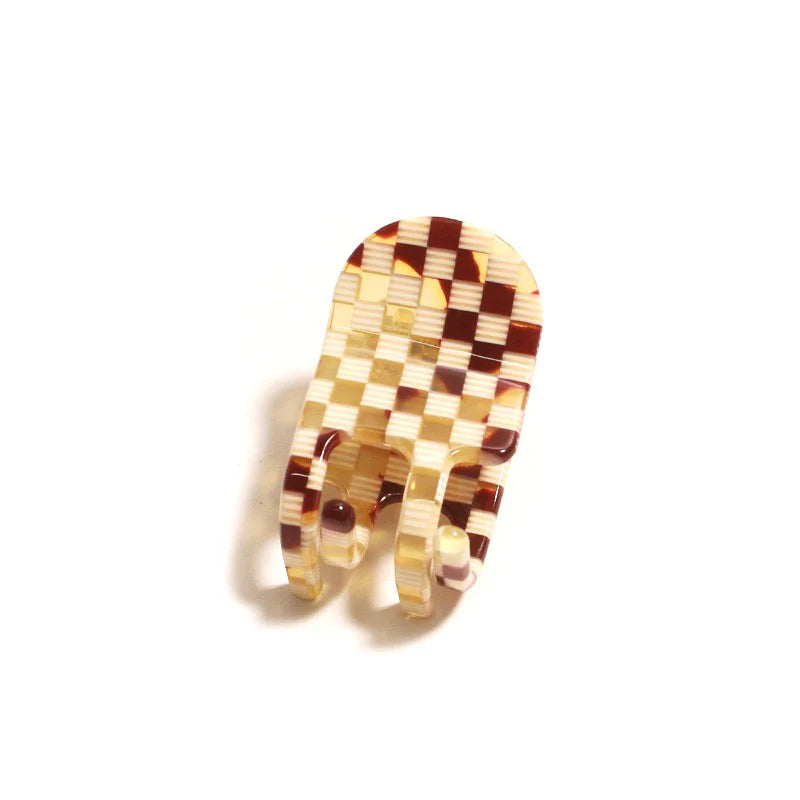 Kitty Paloma 'Mini Clip'- Gingerbread Checkers