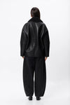 Mossman Apex Jacket in Black — bring effortless volume and rich texture to your cool-weather wardrobe.