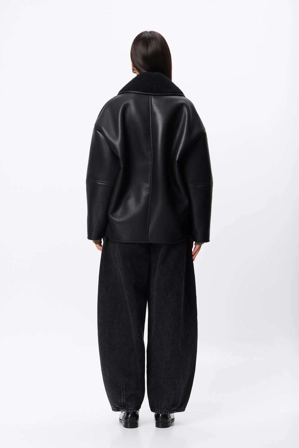 Mossman Apex Jacket in Black — bring effortless volume and rich texture to your cool-weather wardrobe.
