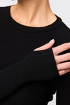 Mossman Brooklyn Top in Black, product photo.