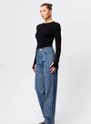 Mossman Brooklyn Top in Black, product photo.