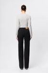 Mossman Brooklyn Top in Grey Marle — the Mossman Brooklyn Top is a sleek layering essential crafted from soft, lightweight ribbed jersey.