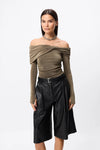 Mossman Olympia Top in Moss — bring a touch of drama to your next night out.