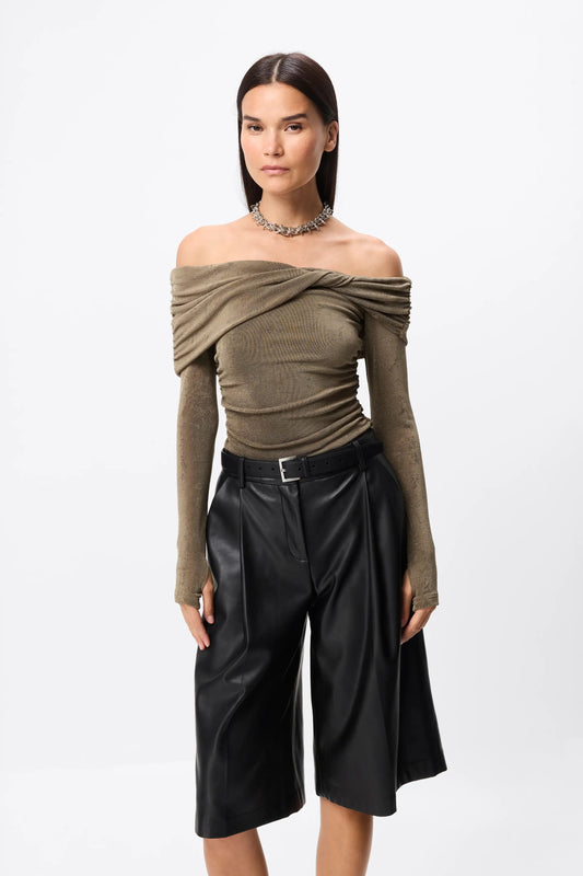 Mossman Olympia Top in Moss — bring a touch of drama to your next night out.
