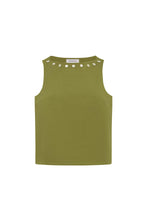 Rowie 'Muriel Button Boatneck Tank' - Palm Green