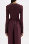 Nude Lucy Abia Merino Blend Knit Top in Mulberry — elevate your everyday capsule with a touch of luxury.