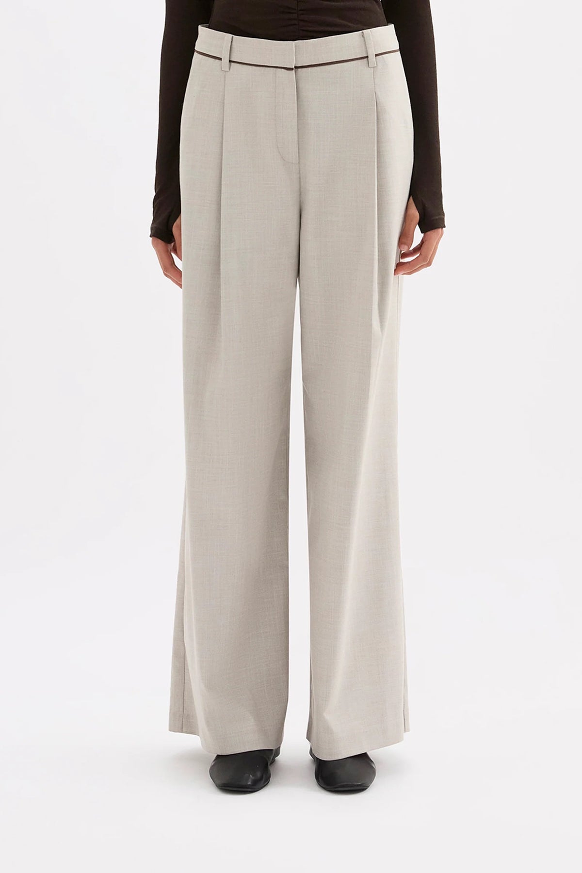 Nude Lucy Aren Pant in Sandstone — a refined tailored essential designed to elevate everyday dressing, the Nude Lucy Aren Pant in Sandstone features a mid-rise waist and flowing wide-leg silhouette.