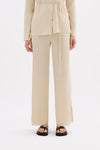 Front view showing the full-length relaxed leg and clean straight silhouette.