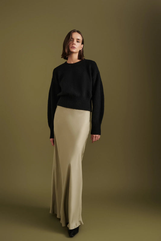 Nude Lucy Lawton Tencel Skirt in Dusty Sage — the Lawton Tencel Skirt in Dusty Sage is crafted from a soft, breathable Tencel fabric that drapes effortlessly through the body.