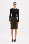 Nude Lucy Lenny Skirt in Espresso — the elevated seasonal staple your capsule wardrobe has been waiting for.