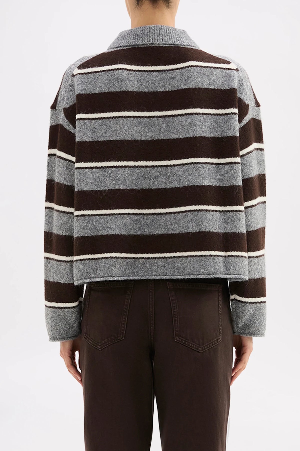 Nude Lucy Maia Rugby Knit in Charcoal — the elevated seasonal staple your capsule wardrobe has been waiting for.