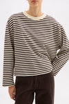 Nude Lucy Organic Stripe L/S Tee in Espresso — the elevated seasonal staple your capsule wardrobe has been waiting for.