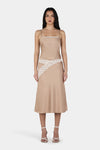 Ownley Luna Cami in Gold — the Luna Cami by Ownley is a bias-cut satin camisole with a cowl neckline and adjustable straps for the perfect fit.