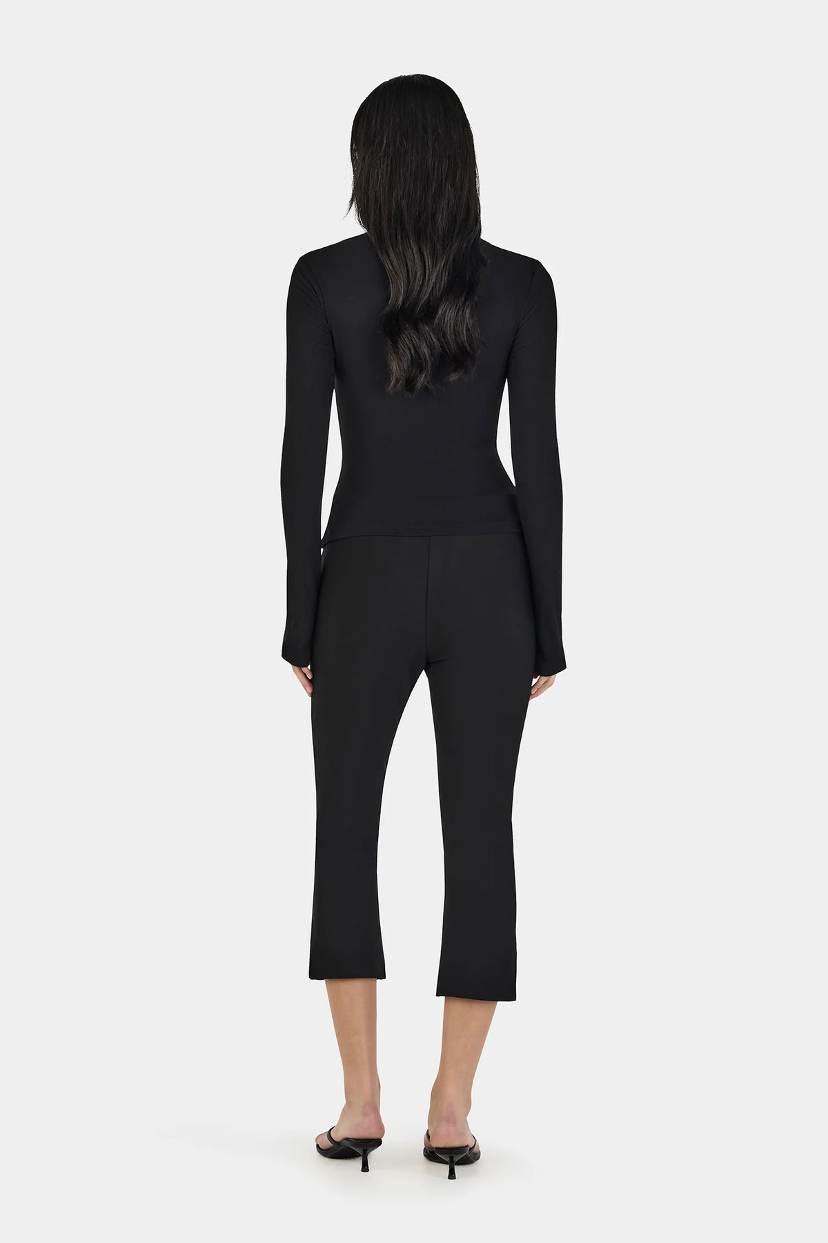 Ownley Nina Cardi Top in Black — the Nina Cardigan Top by Ownley in Black is a longsleeve top silhouette.