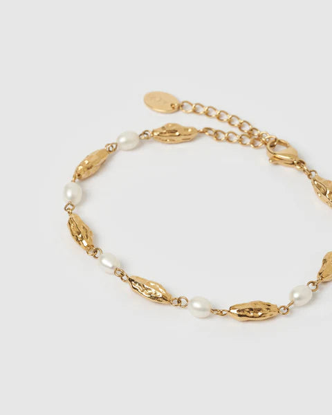 Arms Of Eve 'Mimi Pearl and Gold Bracelet' -  Gold