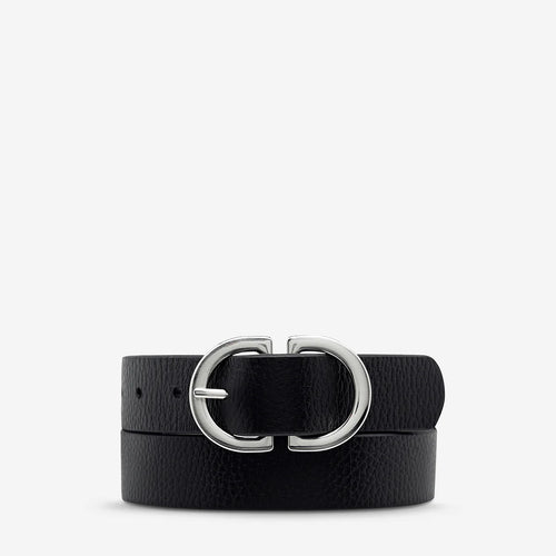 Status Anxiety 'In Reverse' Belt - Black / Silver