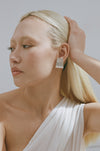 Porter Caterpillar Earrings in Silver — caterpillar Earrings are Porter's sculptural take on statement studs — a bold, textured silhouette designed to make an easy style statement.