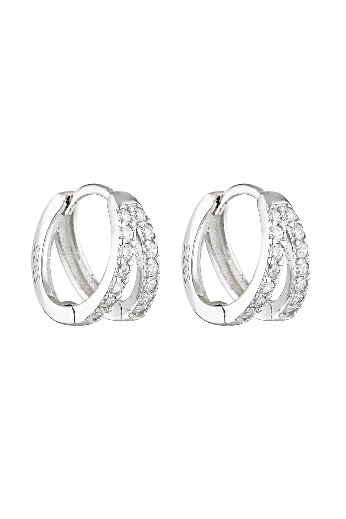 Porter Double Angel Huggies in Silver — the Double Angel Huggies are Porter’s fresh update on our most-wanted Angel Huggies.
