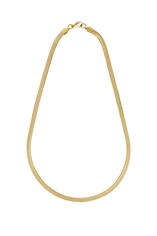 Porter Hailey Snake Necklace 4mm — the Hailey Snake Necklace — 4mm is Porter’s best-selling herringbone chain, inspired by cherished heirlooms and reimagined as a modern essential.