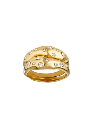 Porter Mali Ring Set in Gold — the definitive textural foundation your daily ring stack has been waiting for.