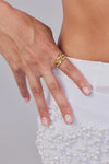 Porter Mali Ring Set in Gold — the definitive textural foundation your daily ring stack has been waiting for.