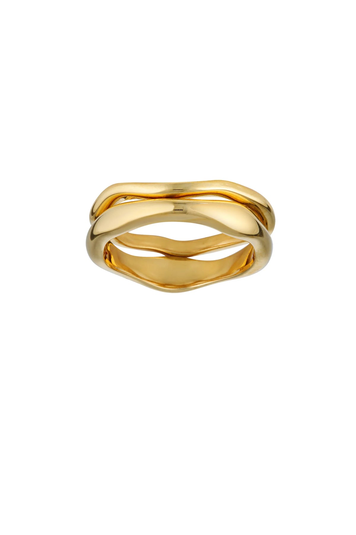 Porter Wave Ring Set — the Wave Ring Set is Porter’s modern take on timeless design — featuring two abstract wave rings in slim and thick variations.