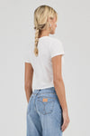 Rolla’s Classic Tee in Vintage White, back view on model.
