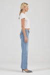 Rolla’s Classic Tee in Vintage White, full-length side view on model.
