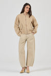 Rolla’s Dune Bomber Jacket in Dune, full-length styled front view.
