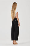 Rollas Gigi Barrel Forever in Black — the Gigi Barrel Forever Black jean by Rolla's features a relaxed barrel leg with a subtle taper for a flattering, modern fit.