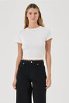 Rollas Gigi Barrel Forever in Black — the Gigi Barrel Forever Black jean by Rolla's features a relaxed barrel leg with a subtle taper for a flattering, modern fit.
