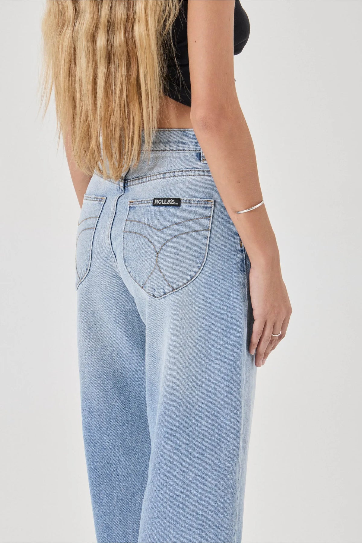 Rolla's Gigi Barrel Jean in Brad Blue, image 4 of 6